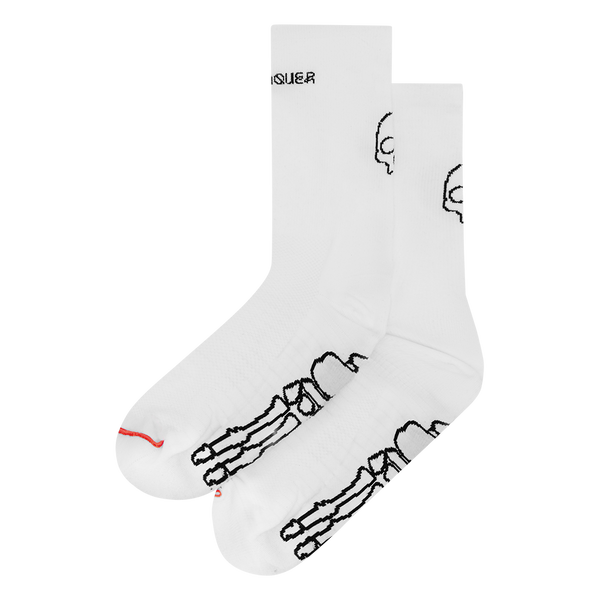 Attaquer Intra Skull Socks White main feature display