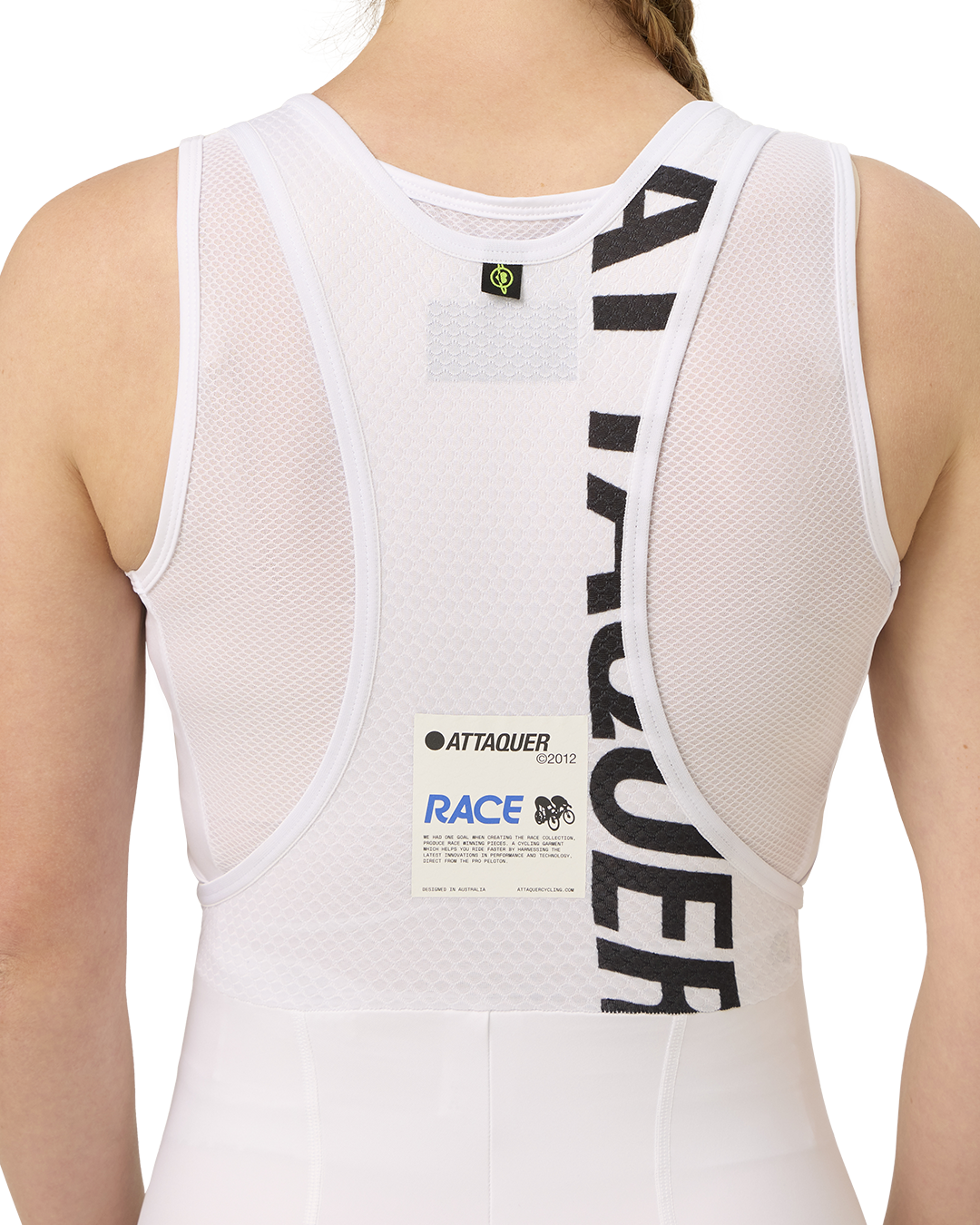 Womens Race Bib Short White