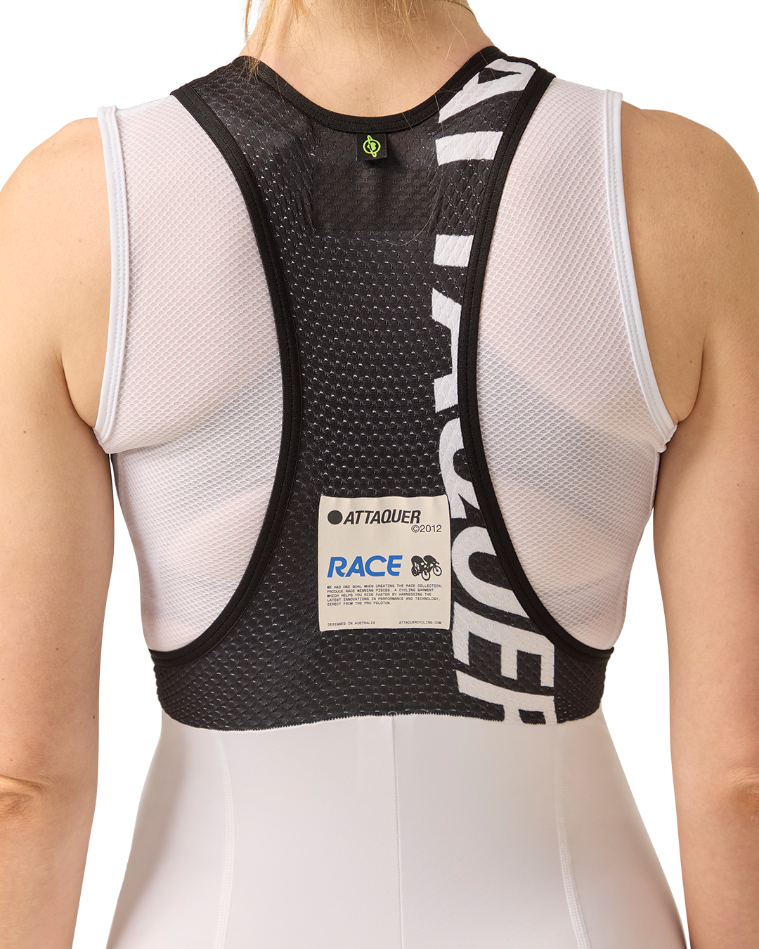 Womens Race Cargo Bib Short White