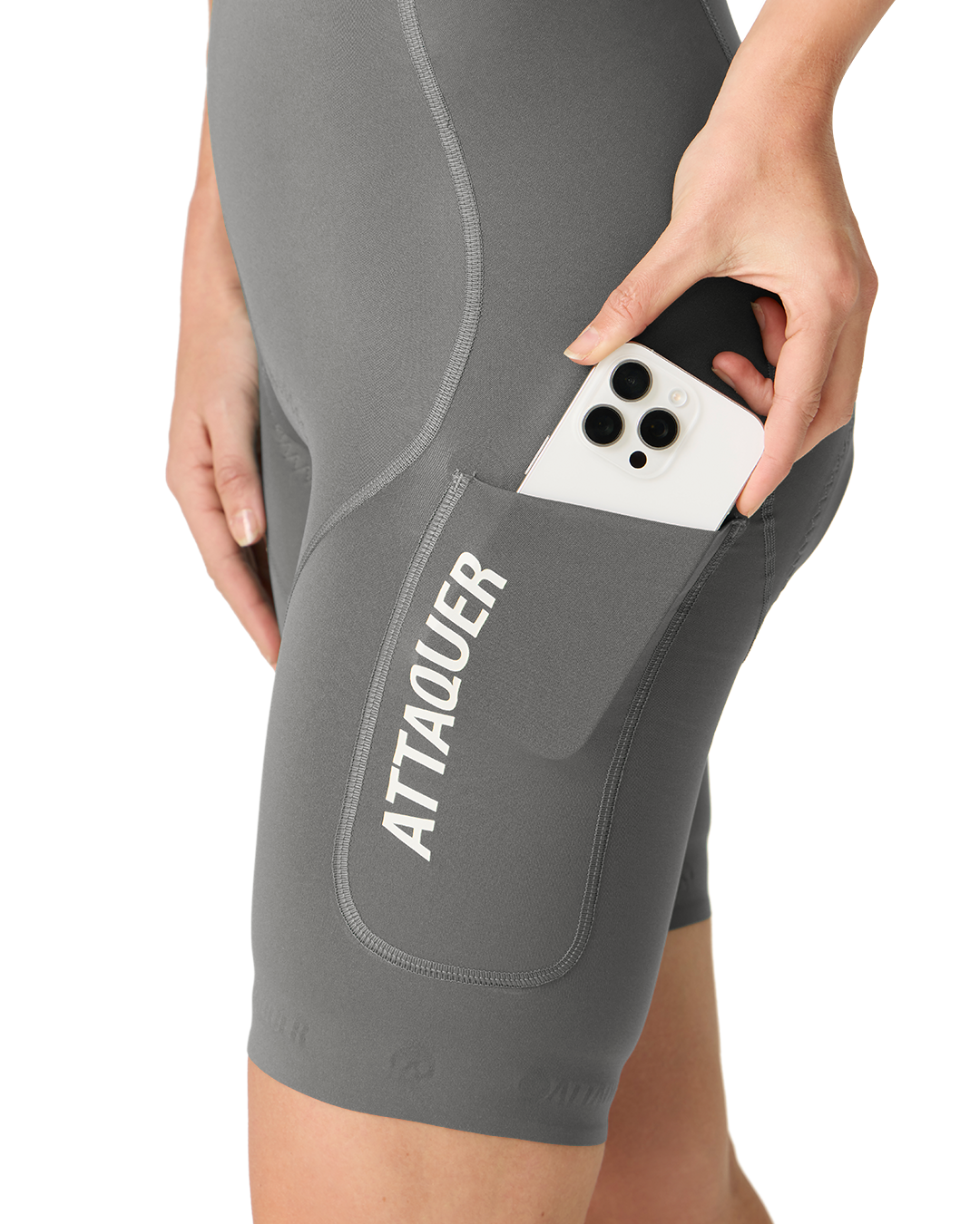 Womens Race Cargo Bib Short Anthracite