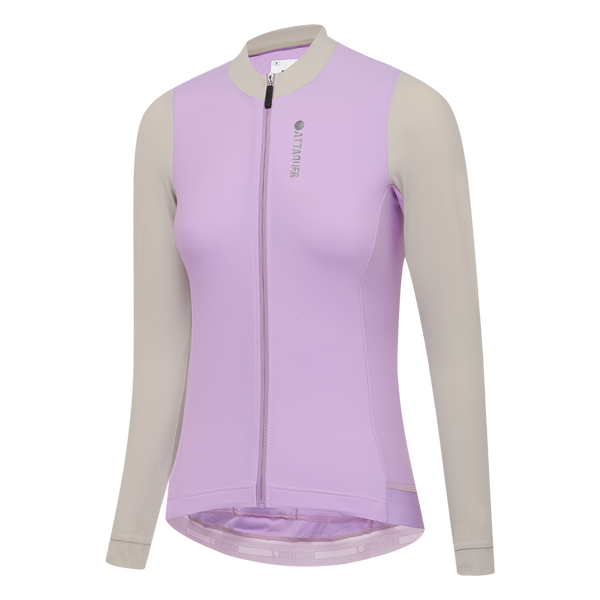 Attaquer Womens Race Long Sleeve Jersey Lilac Beige feature display