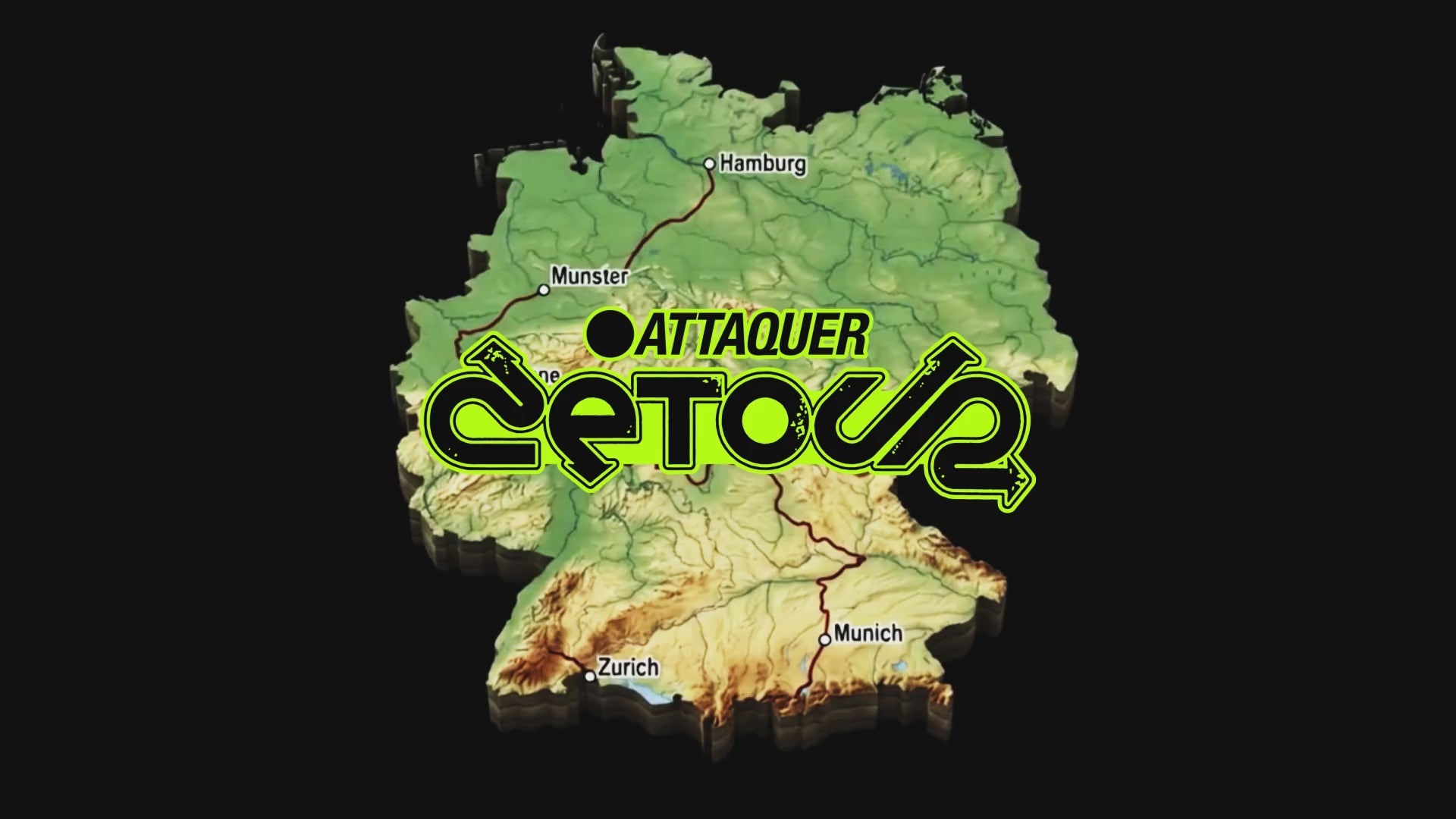 Attaquer Detour tour of Germany map