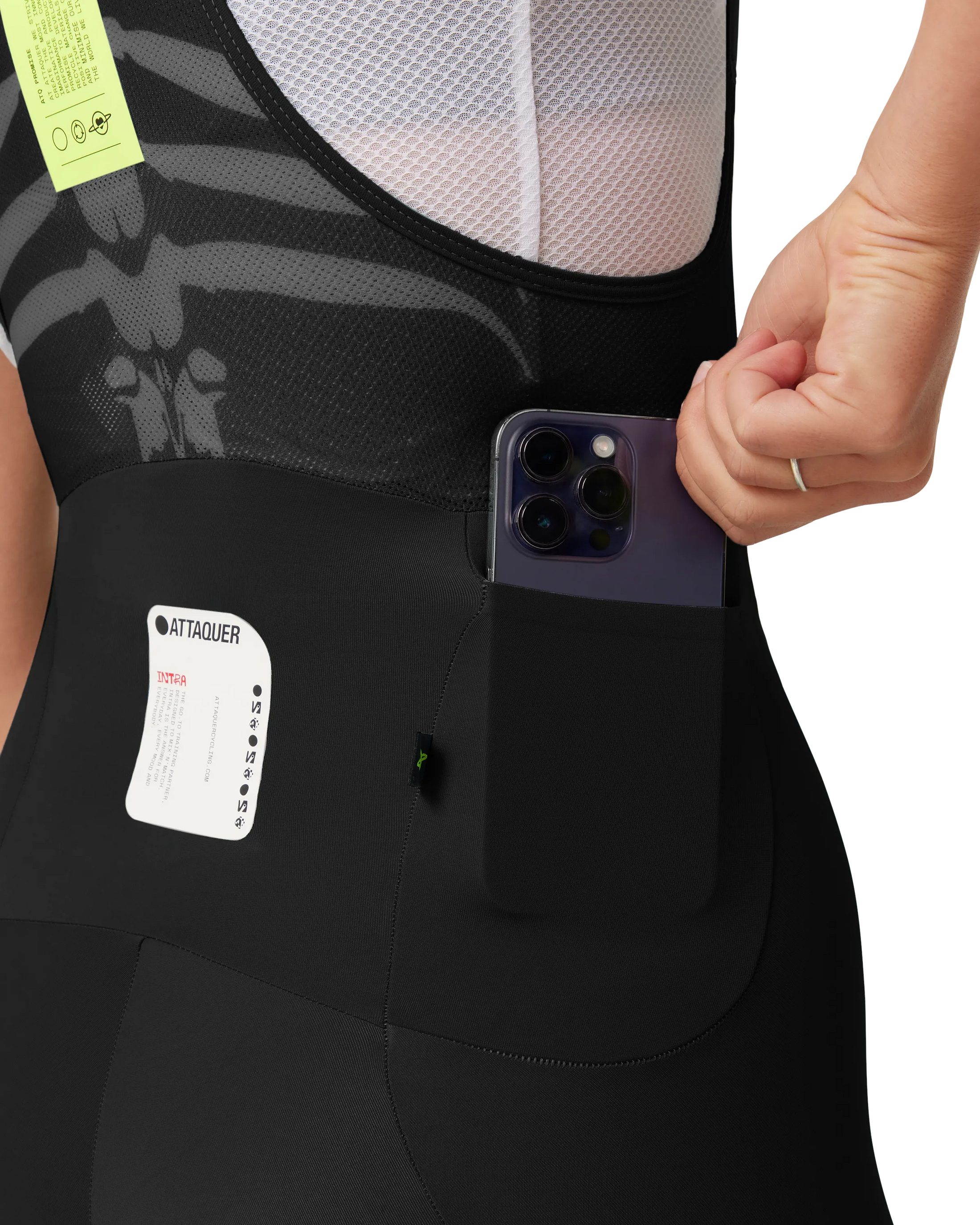 Intra Womens Bib Shorts Black-Attaquer-Attaquer