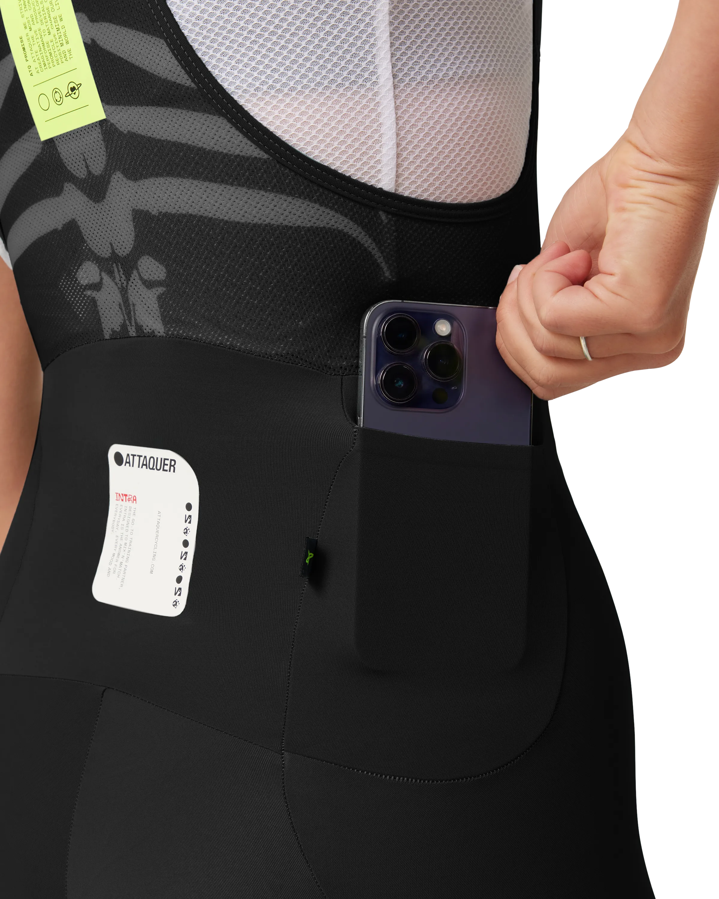 Intra Womens Bib Shorts Black-Attaquer-Attaquer