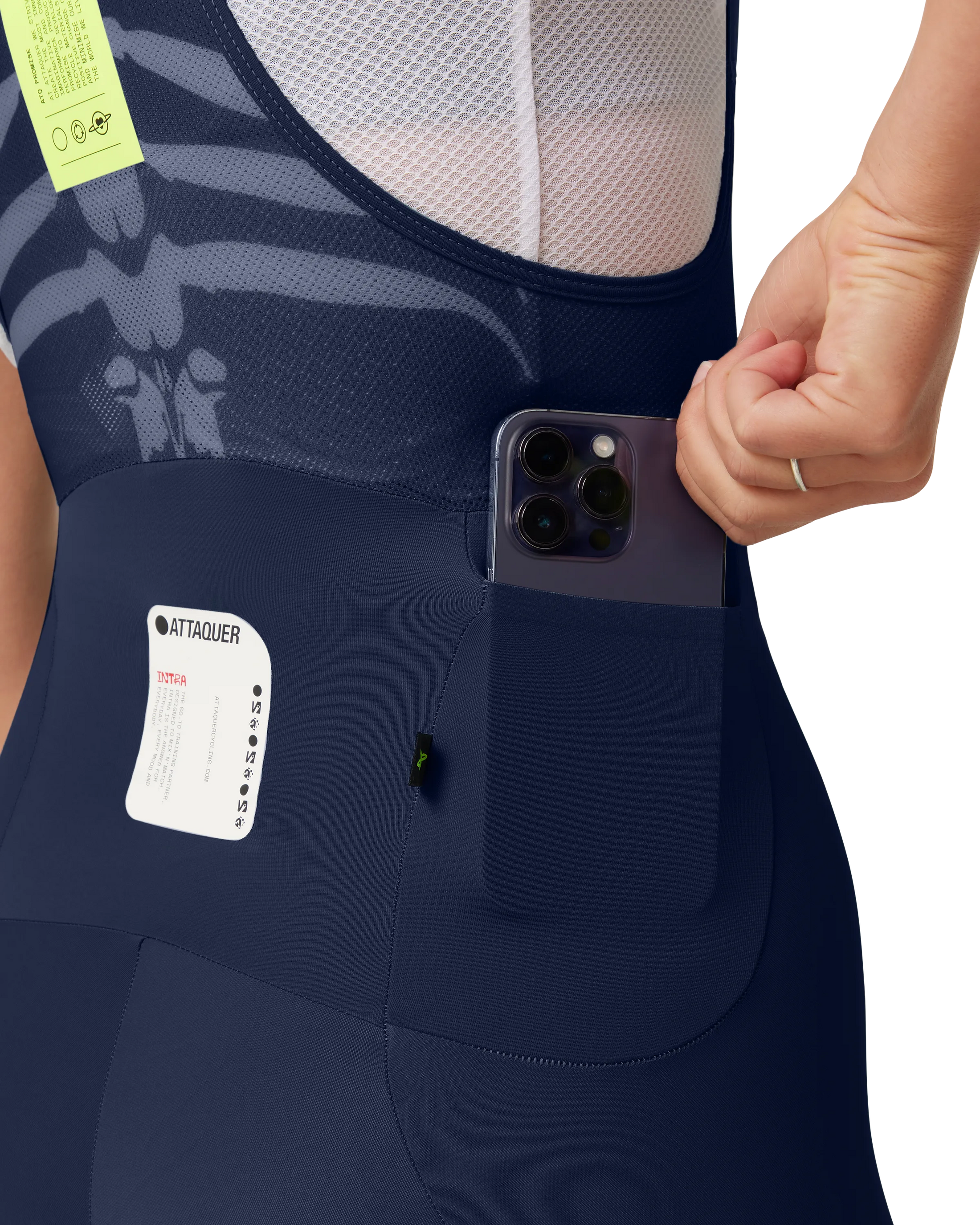 Intra Womens Bib Shorts Navy-Attaquer-Attaquer