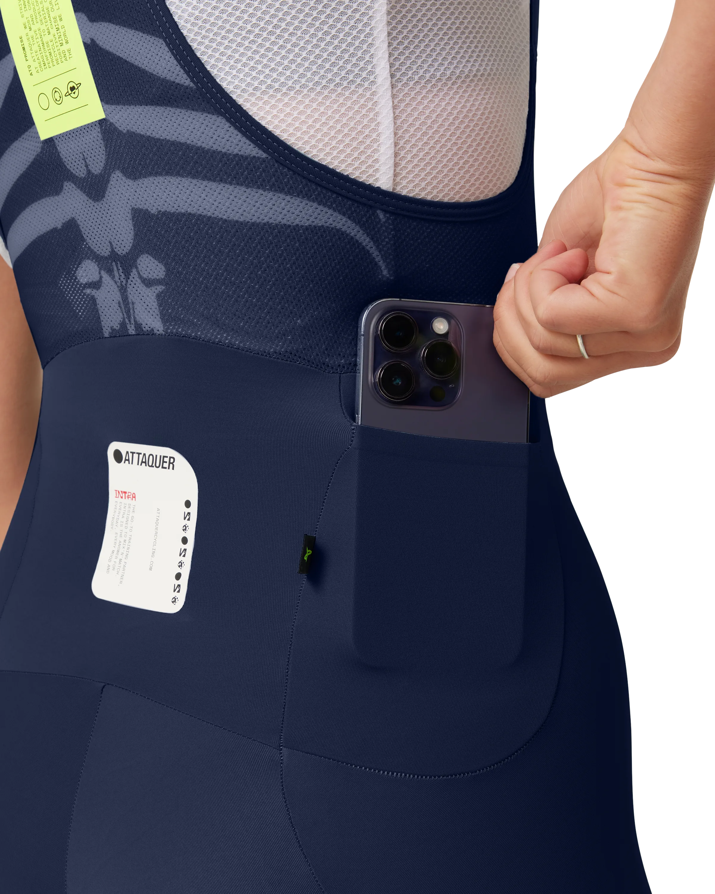 Intra Womens Bib Shorts Navy-Attaquer-Attaquer