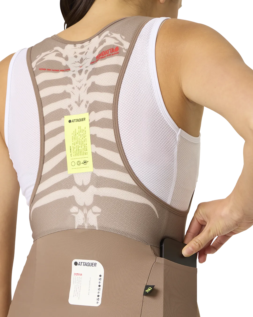 Intra Womens Bib Shorts Taupe-Attaquer-Attaquer