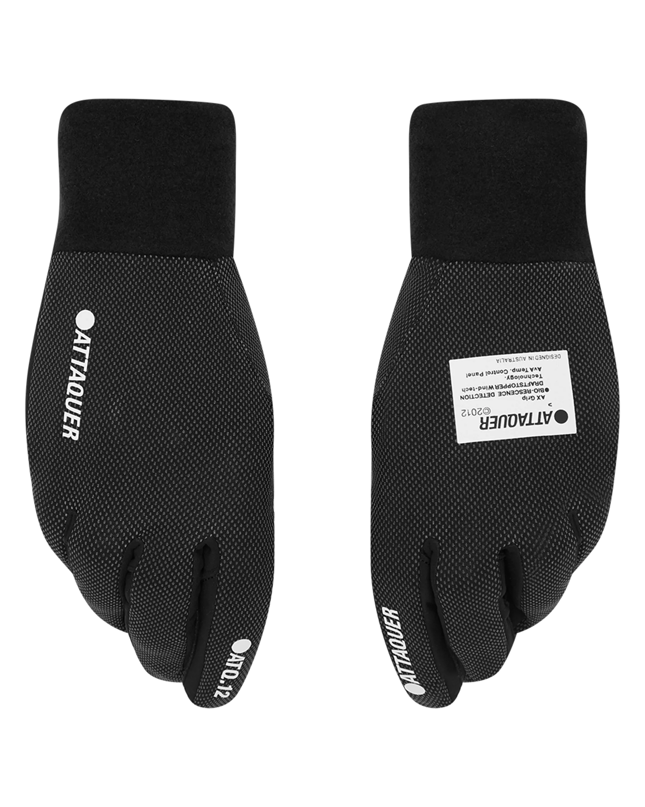 Light Winter Logo Gloves Black-Attaquer-Attaquer