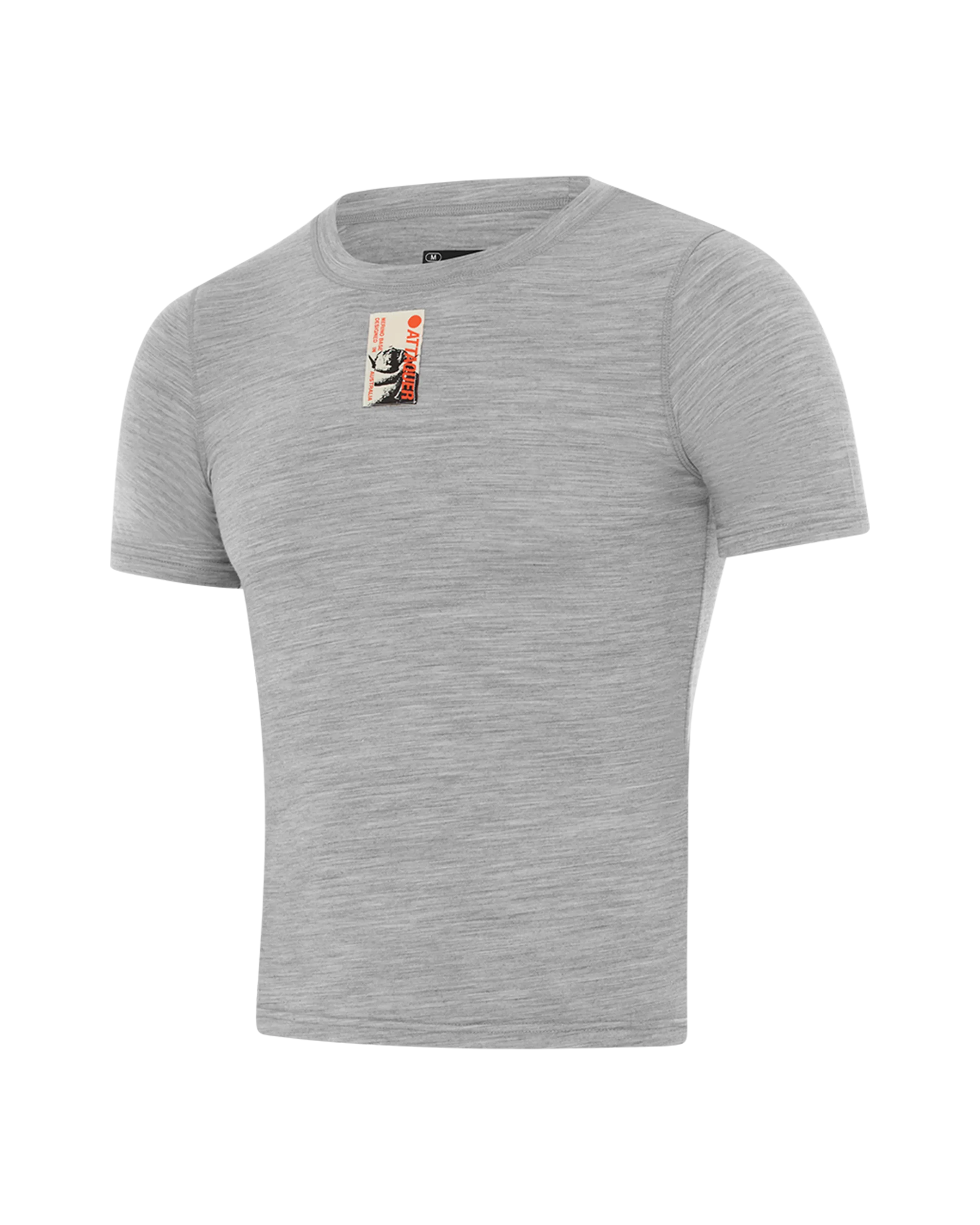Merino Base Layer Short Sleeved Grey feature display lifestyle