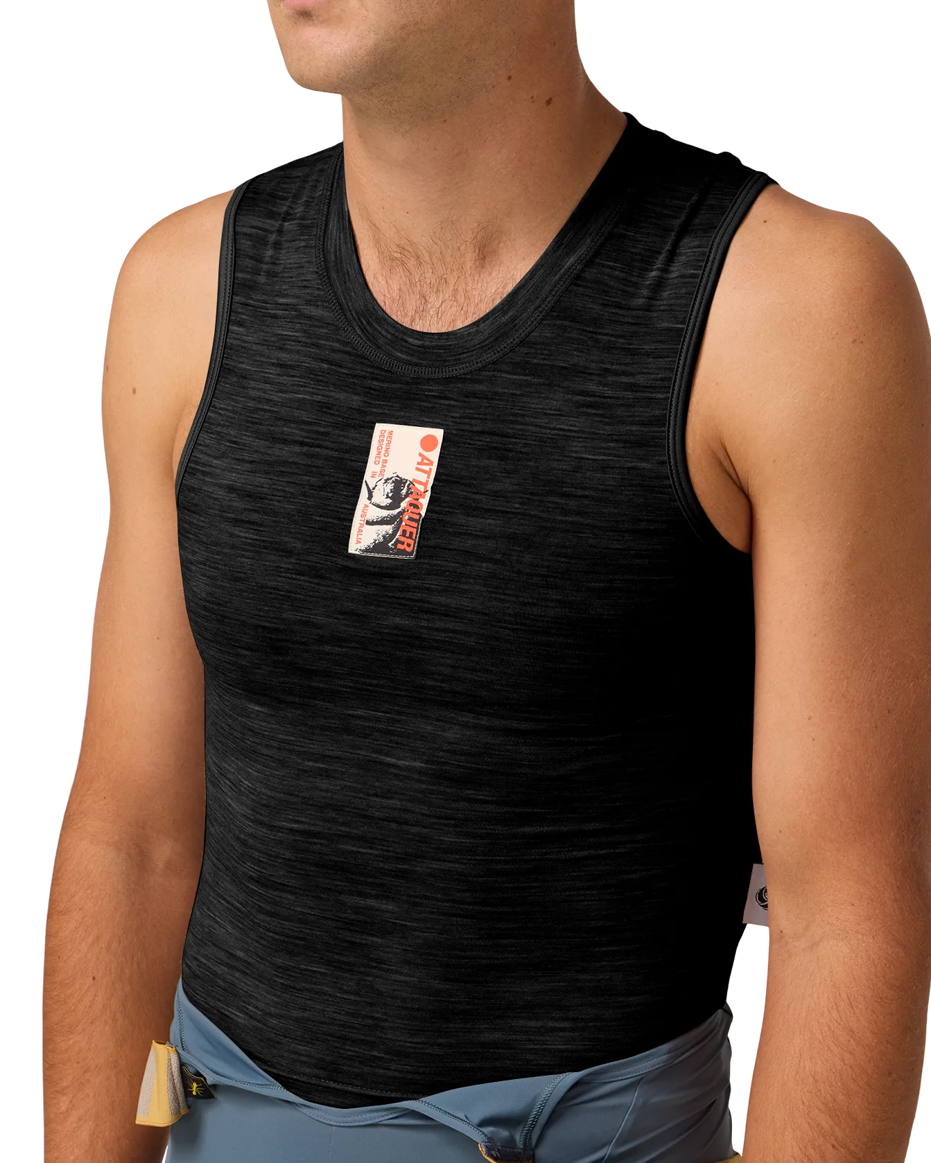 Merino Sleeveless Summer Baselayer Black-Attaquer-Attaquer