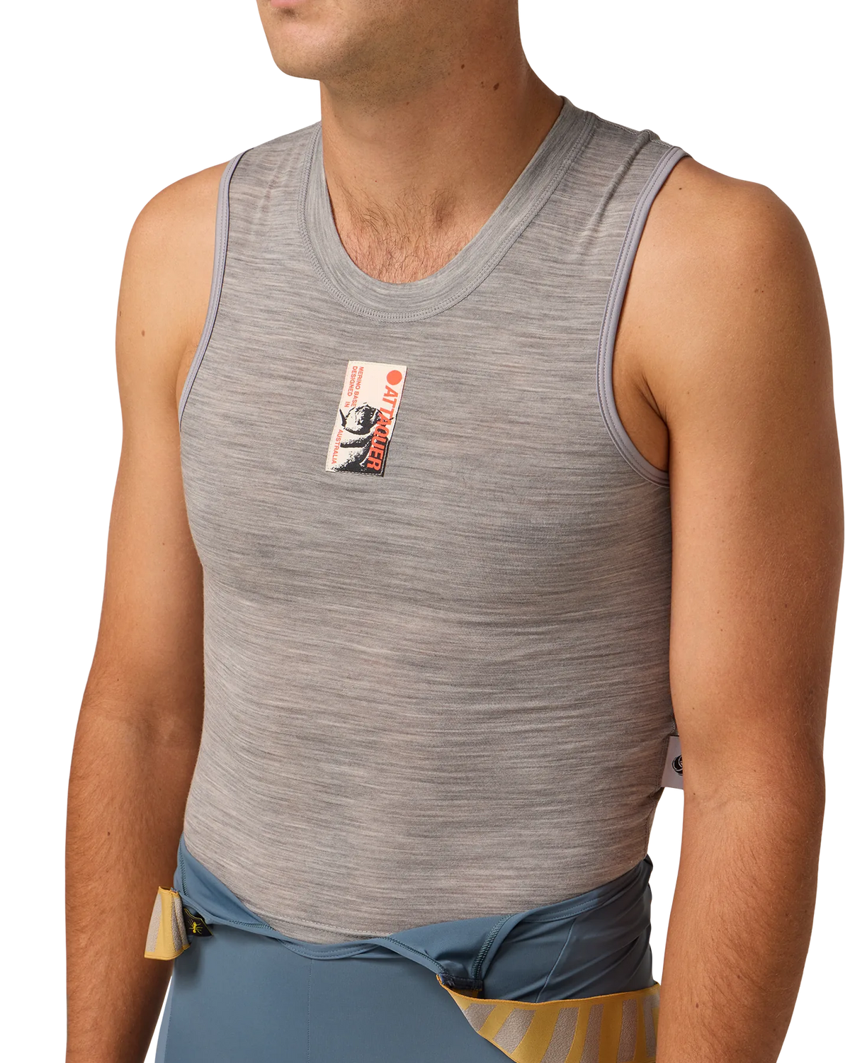 Merino Sleeveless Summer Baselayer Grey-Attaquer-Attaquer