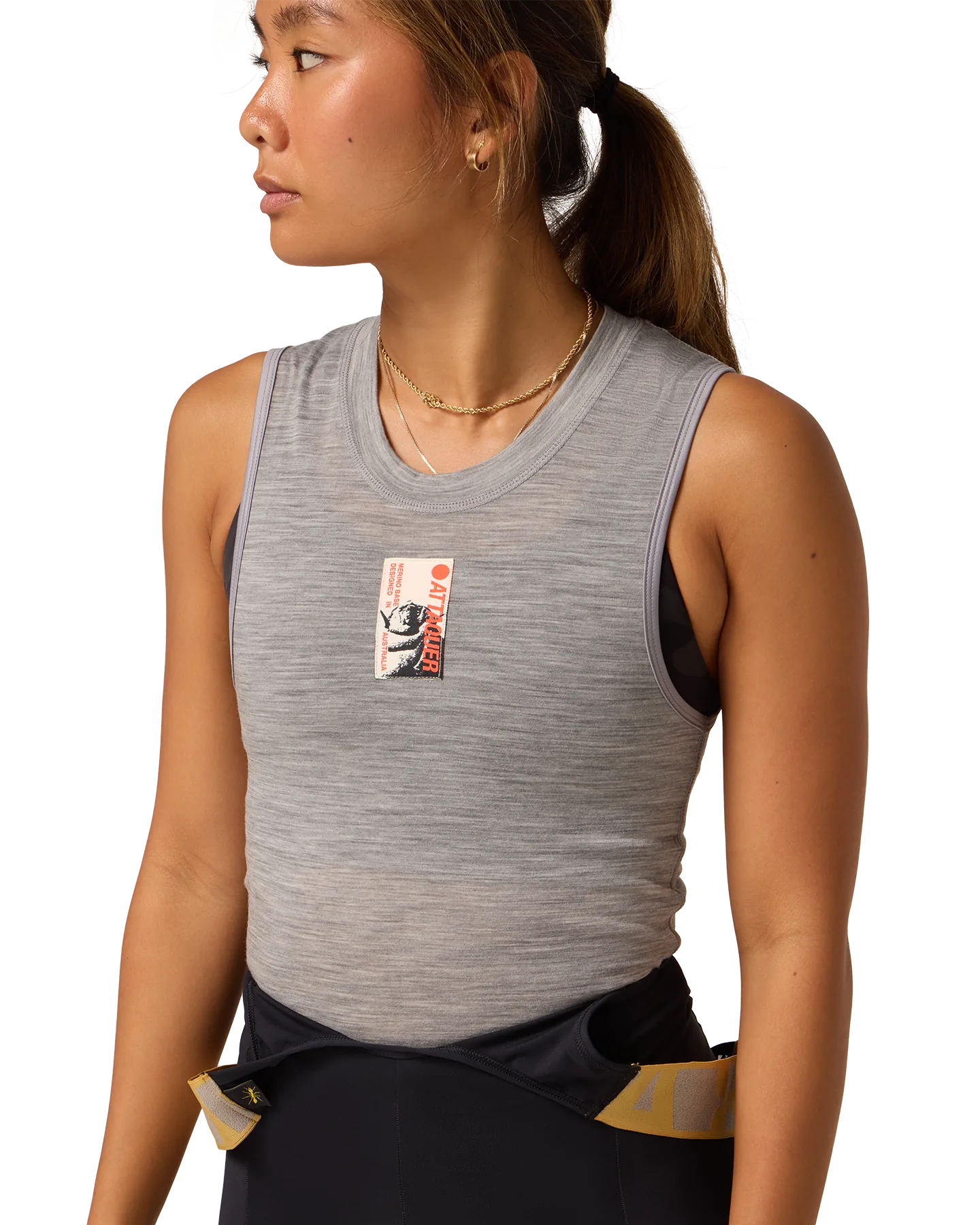 Merino Sleeveless Summer Baselayer Grey-Attaquer-Attaquer