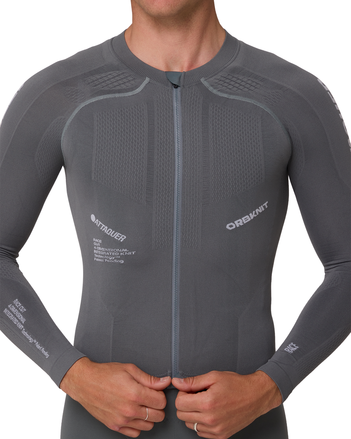 OrbKnit™ Race Jersey Long Sleeve Anthracite-Attaquer-Attaquer