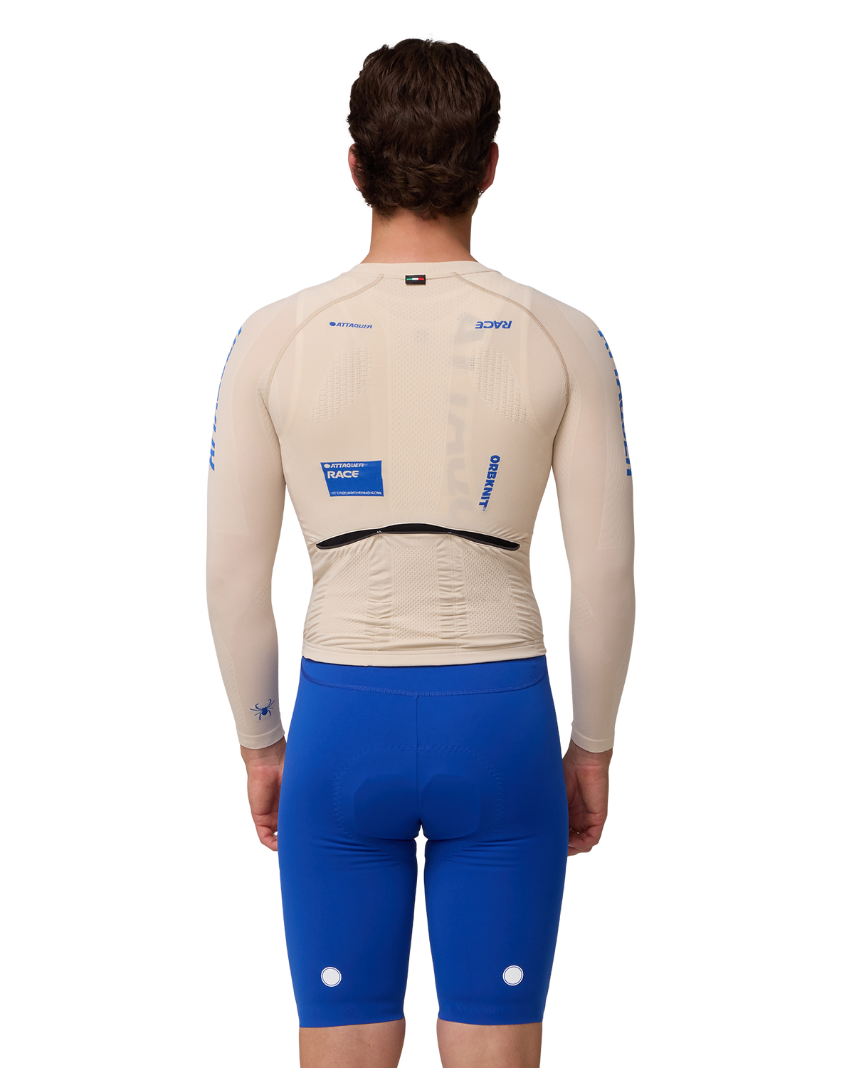 OrbKnit™ Race Jersey Long Sleeve Cream/Cobalt-Attaquer-Attaquer