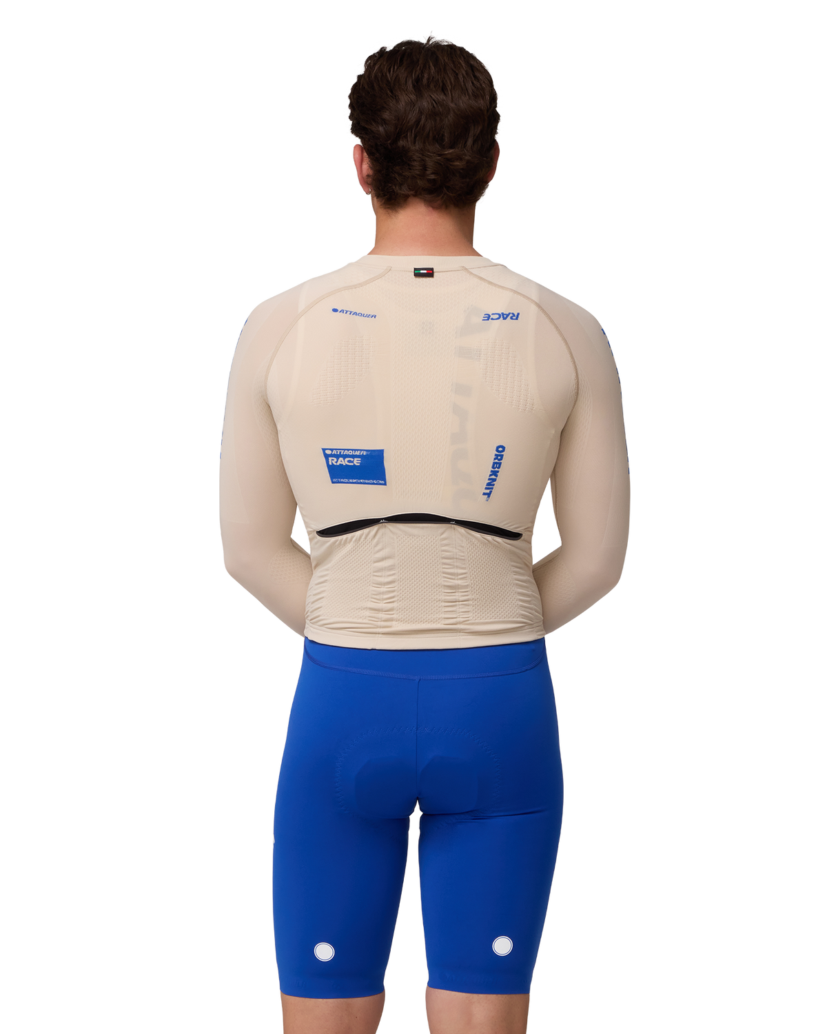 OrbKnit™ Race Jersey Long Sleeve Cream/Cobalt-Attaquer-Attaquer