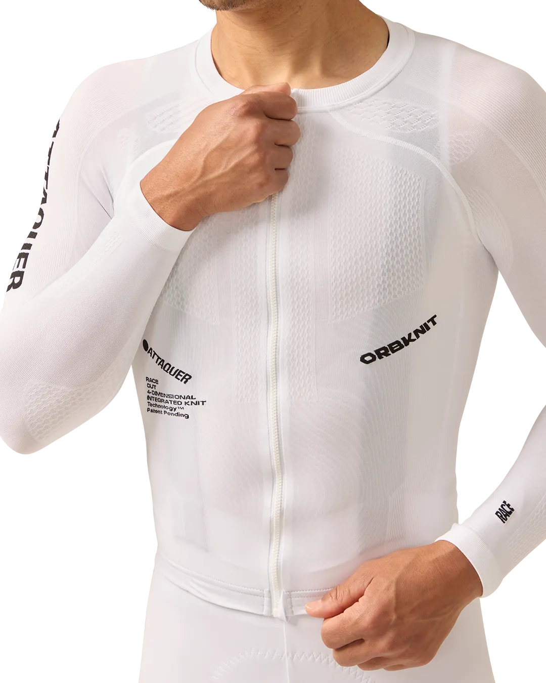 OrbKnit™️ Race Jersey Long Sleeve White-Attaquer-Attaquer