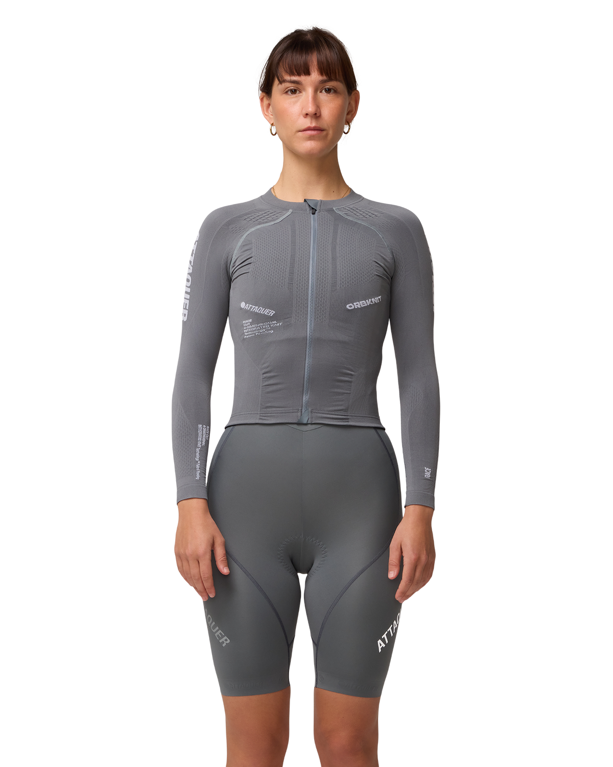 OrbKnit™ Womens Race Jersey Long Sleeve Anthracite-Attaquer-Attaquer