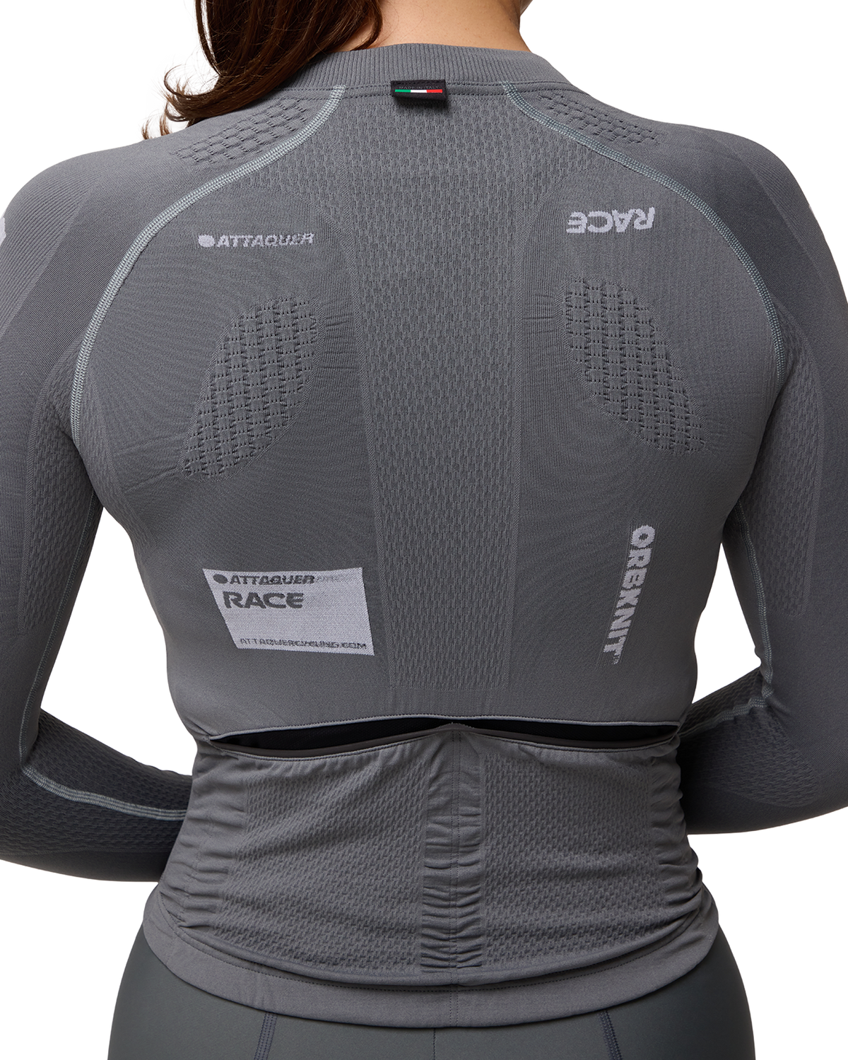 OrbKnit™ Womens Race Jersey Long Sleeve Anthracite-Attaquer-Attaquer