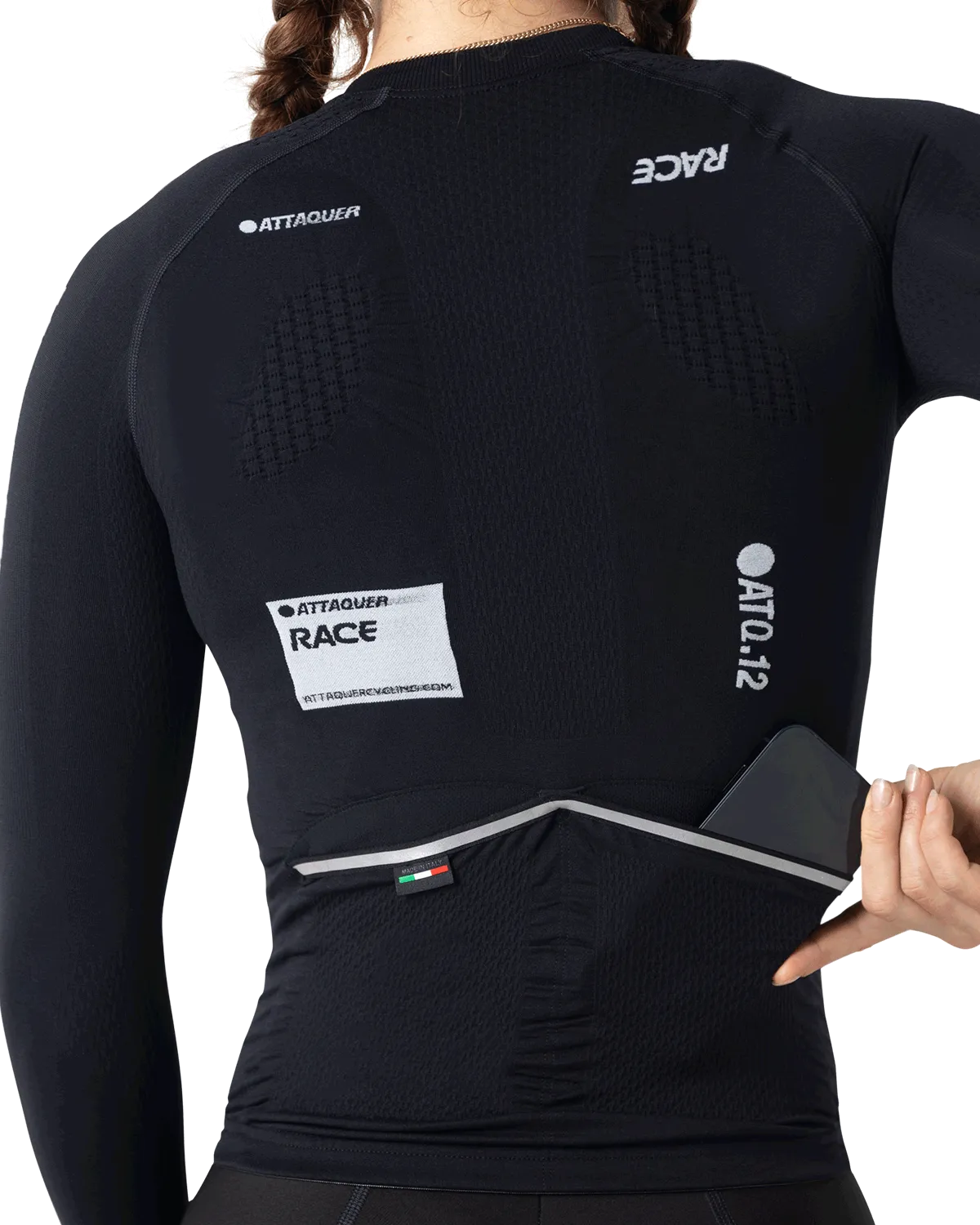 OrbKnit™️ Womens Race Jersey Long Sleeve Black-Attaquer-Attaquer