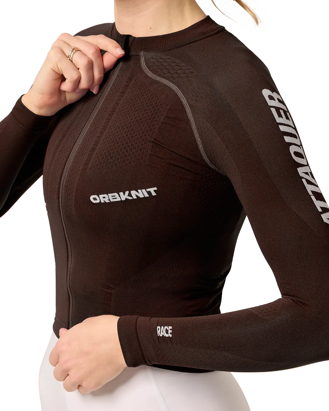 OrbKnit™️ Womens Race Jersey Long Sleeve Brown-Attaquer-Attaquer