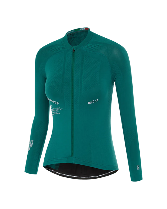OrbKnit™️ Womens Race Jersey Long Sleeve Emerald