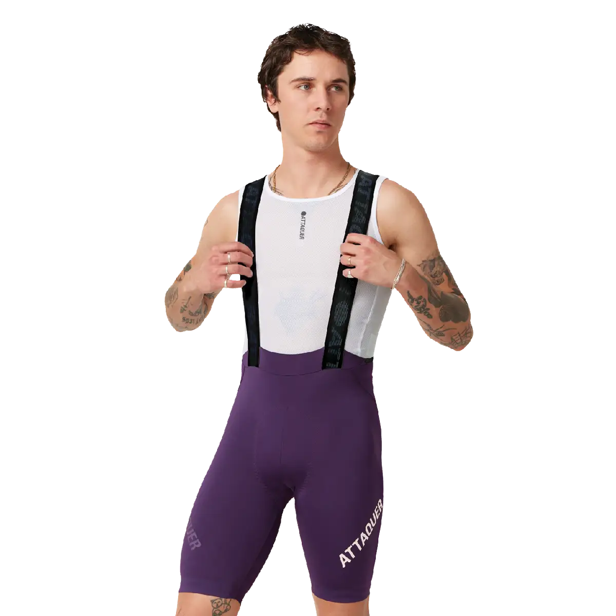 Race Bib Short Purple | Attaquer Cycling Bib Shorts