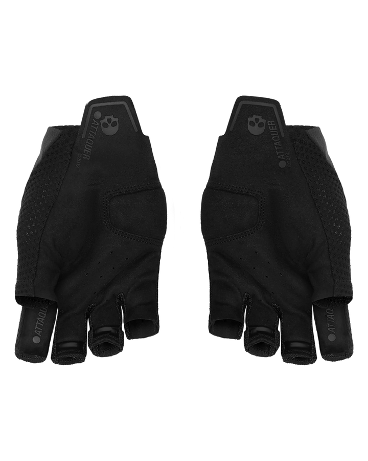 Short Fingered Logo Gloves Black-Attaquer-Attaquer