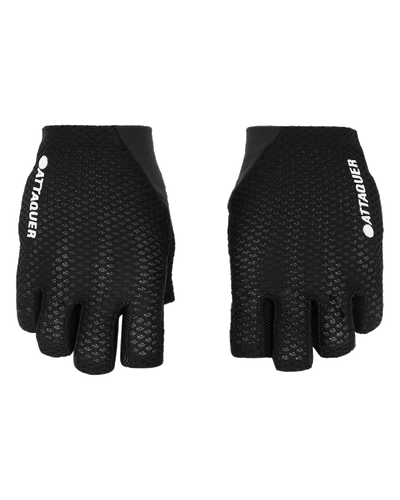 Short Fingered Logo Gloves Black