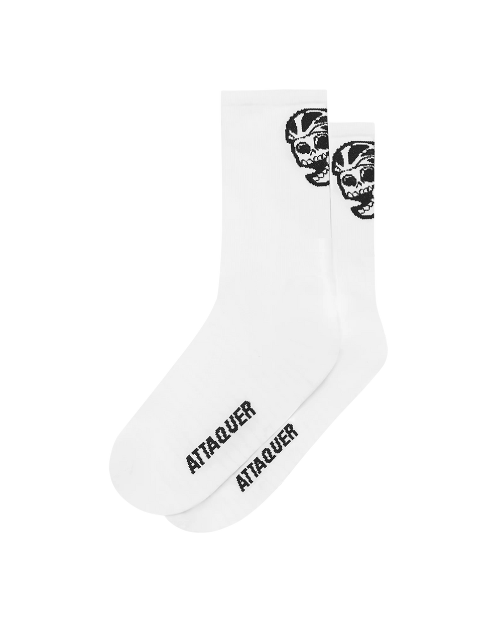 Skull Logo Socks White