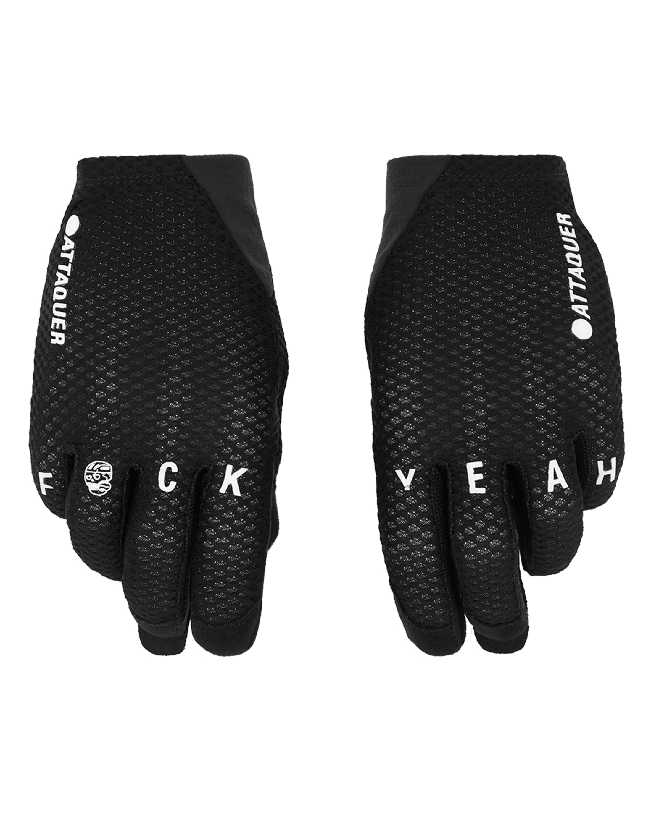 Attaquer Summer Mesh F@ck Yeah Cycling Gloves Black main feature display