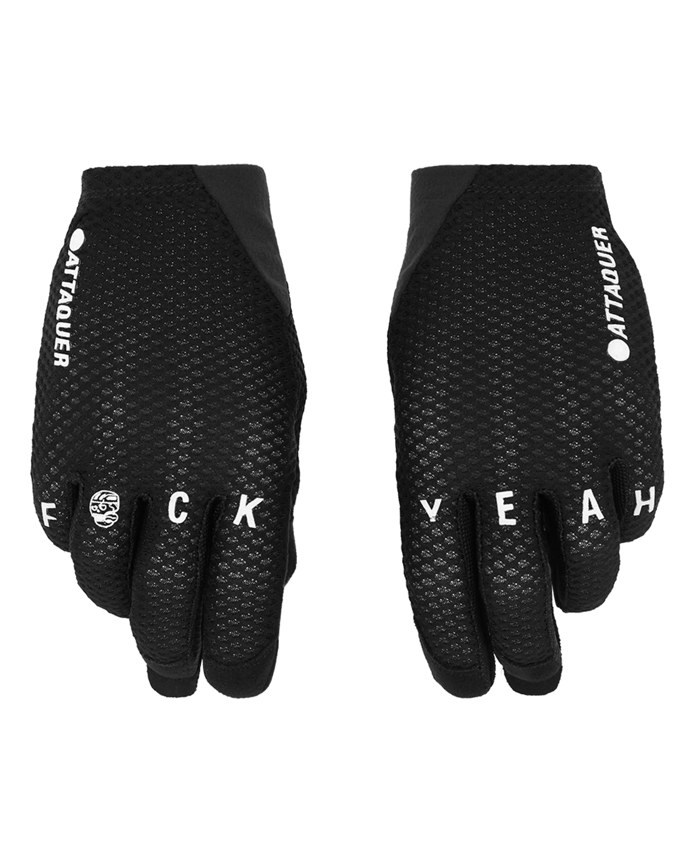 Attaquer Summer Mesh F@ck Yeah Cycling Gloves Black main feature display