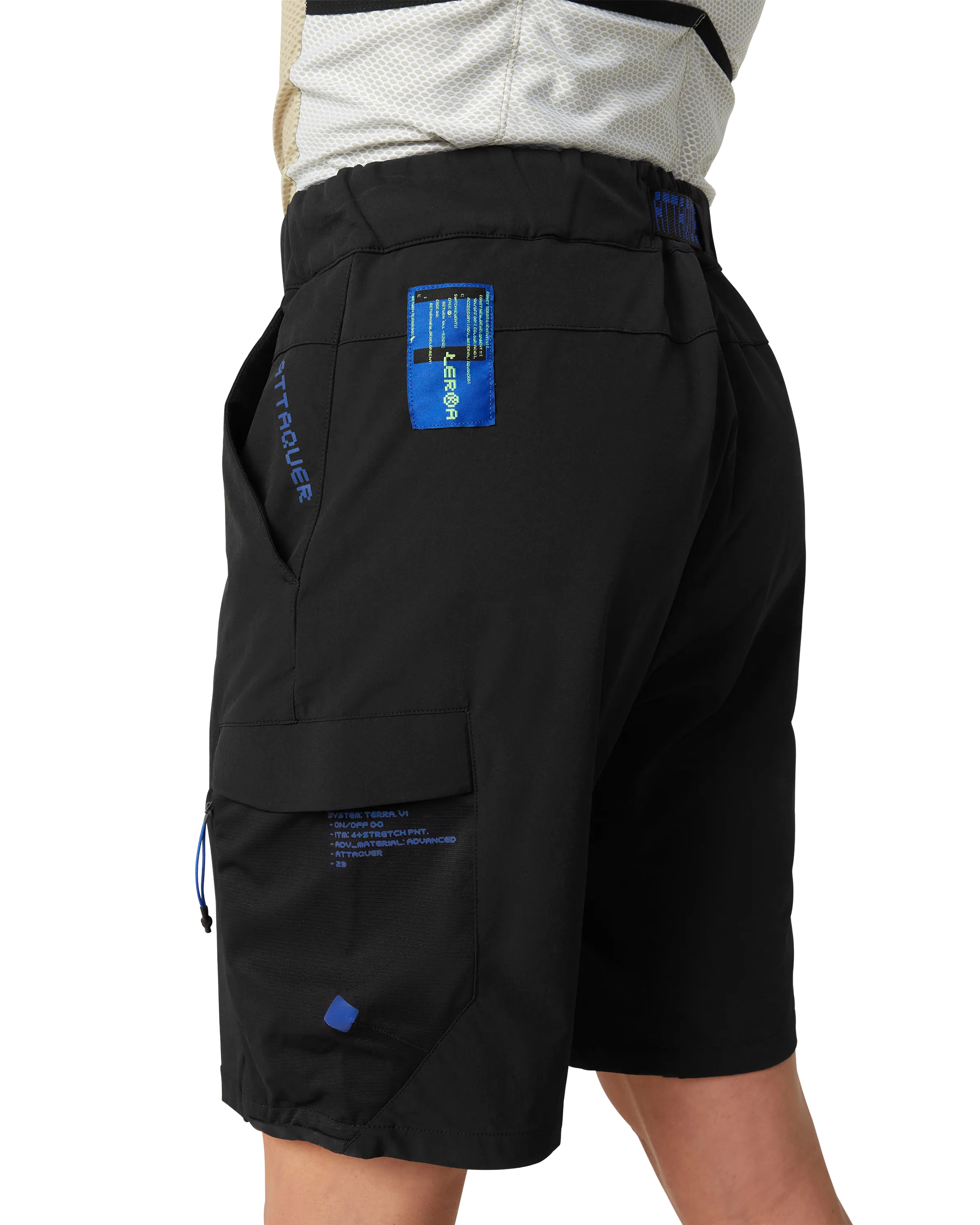 Terra Cargo Shorts Black-Attaquer Dead Stock-Attaquer