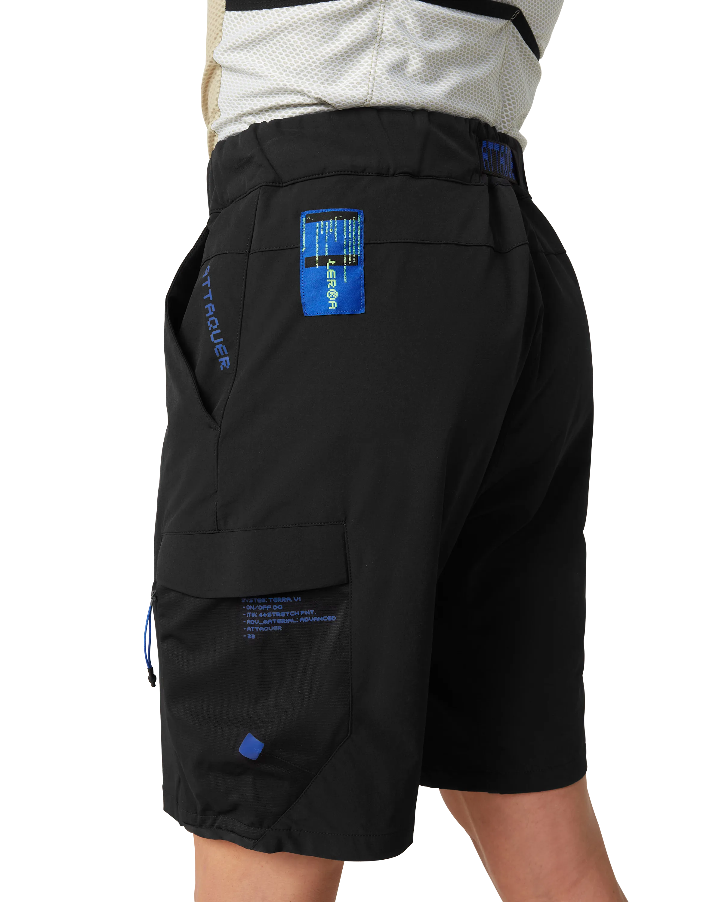 Terra Cargo Shorts Black-Attaquer Dead Stock-Attaquer