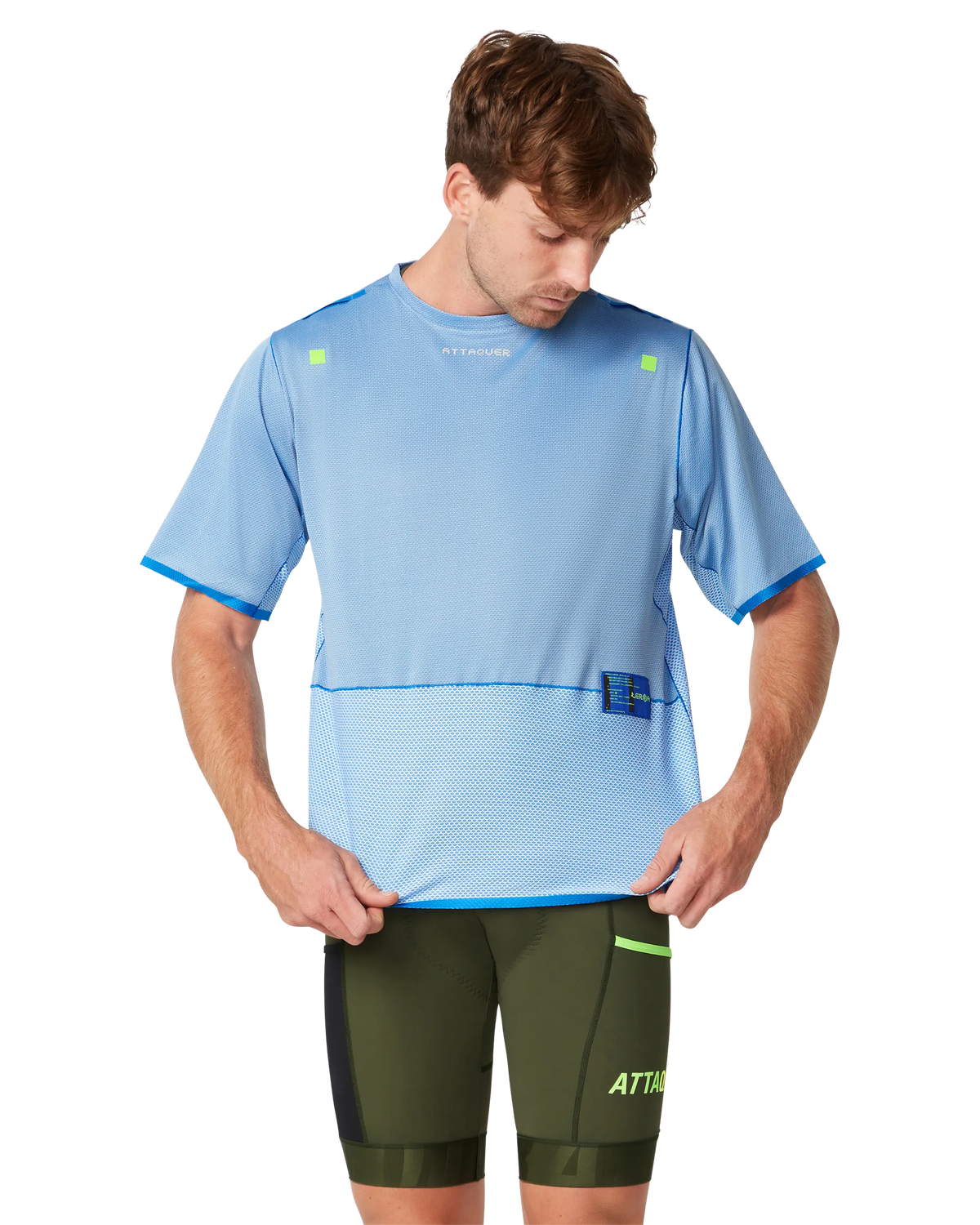 Terra Short Sleeved Tech Tee Blue-Attaquer Dead Stock-Attaquer