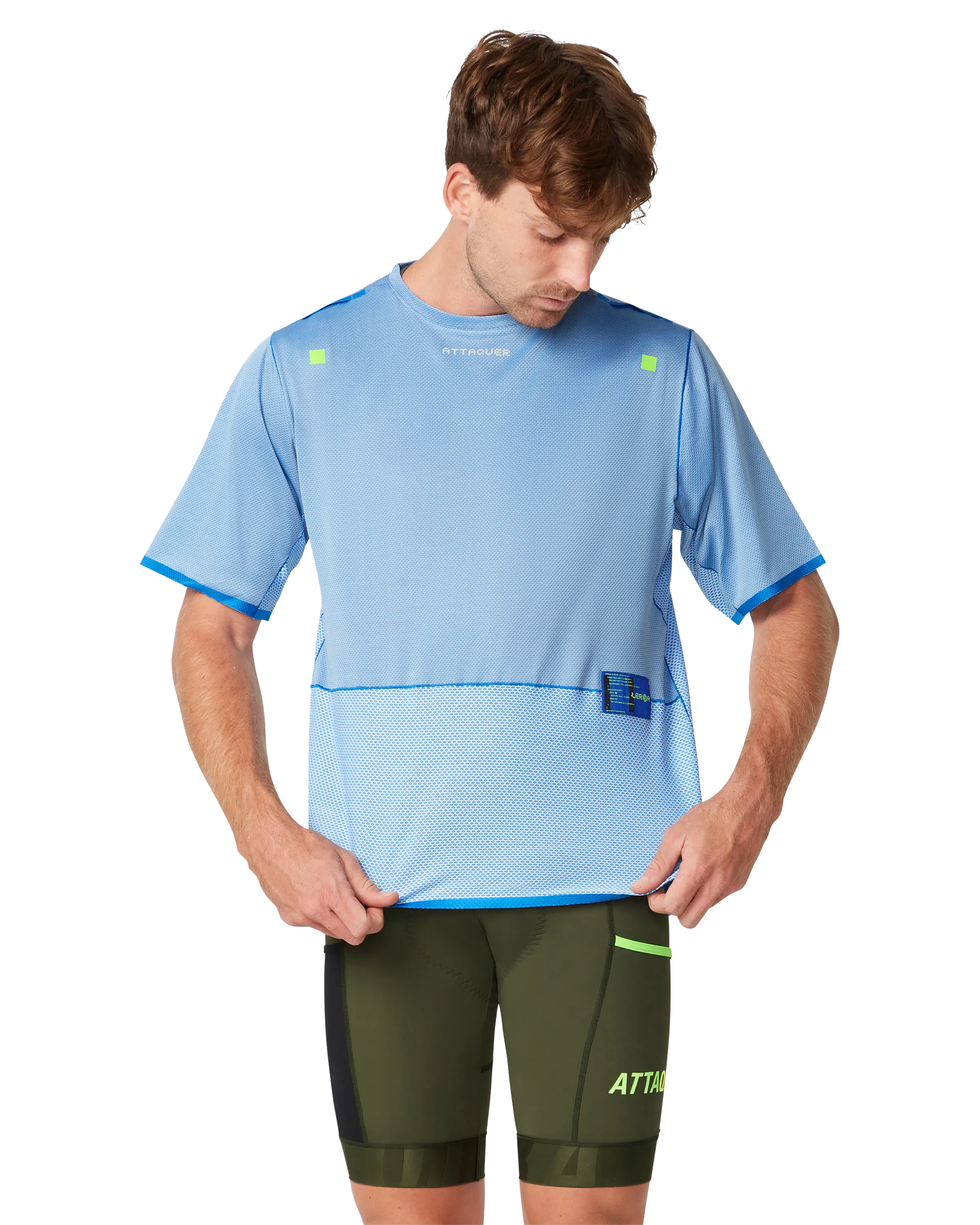 Terra Short Sleeved Tech Tee Blue-Attaquer Dead Stock-Attaquer