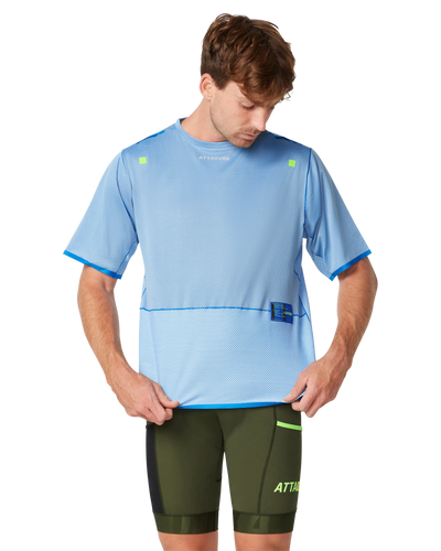 Terra Short Sleeved Tech Tee Blue-Attaquer Dead Stock-Attaquer