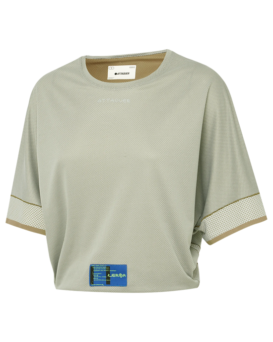 Terra Womens Crop Tech Tee Sand