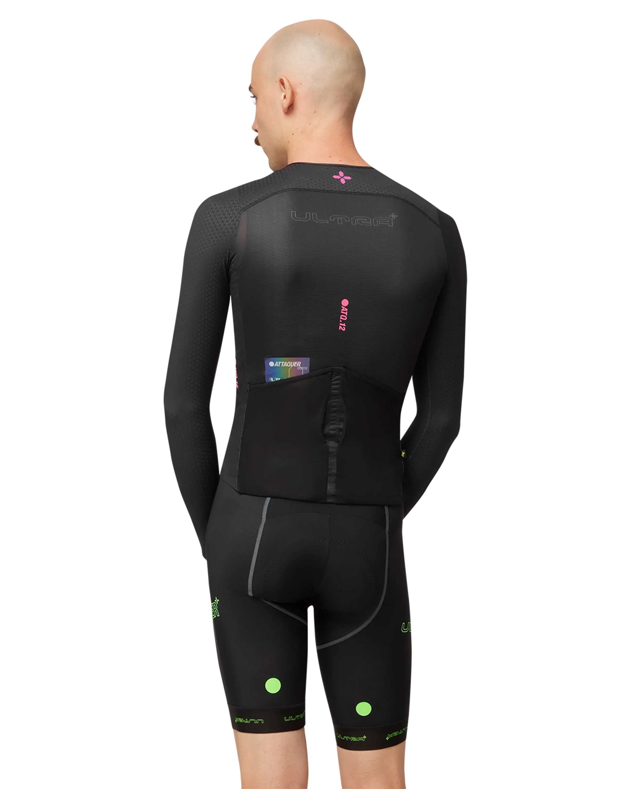 ULTRA: Aero Long Sleeved Jersey Black/Neon Pink-Attaquer-Attaquer