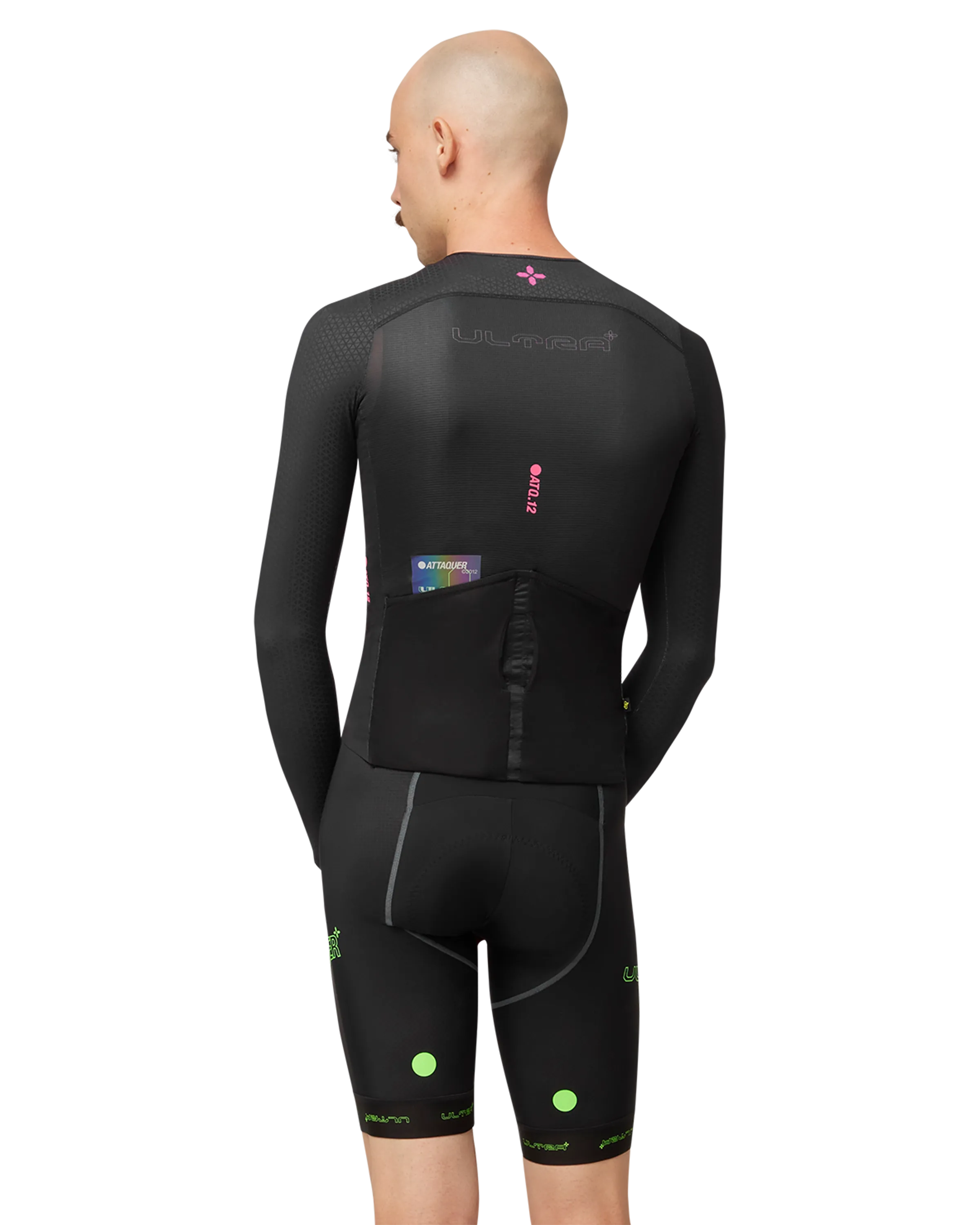 ULTRA: Aero Long Sleeved Jersey Black/Neon Pink-Attaquer-Attaquer