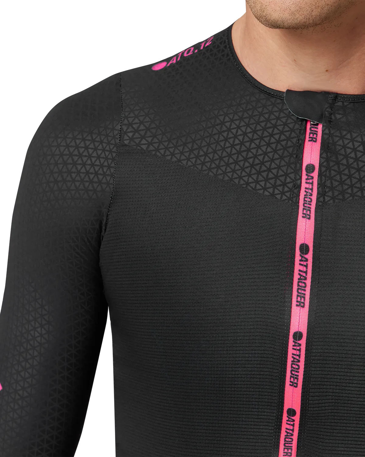 ULTRA: Aero Long Sleeved Jersey Black/Neon Pink-Attaquer-Attaquer