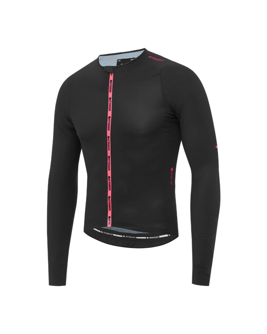 ULTRA: Aero Long Sleeved Jersey Black/Neon Pink
