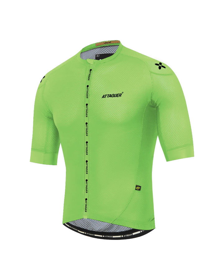 Attaquer ULTRA+ Climbers Cycling Lightweight Jersey Glow Green feature display pdp-hide