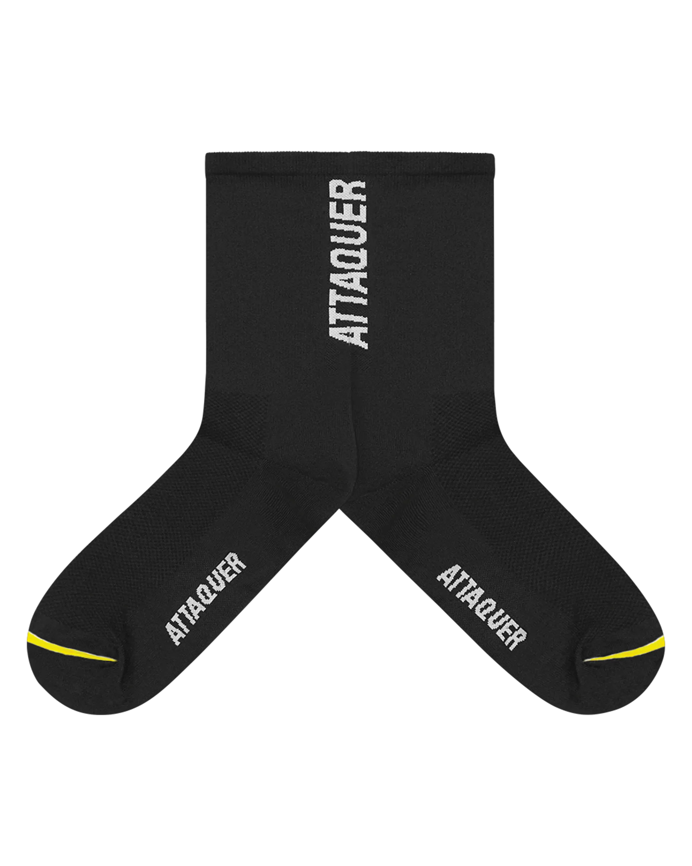 Vertical Logo Socks Black-Attaquer-Attaquer