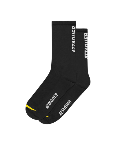 Attaquer Socks Vertical Logo Black feature display