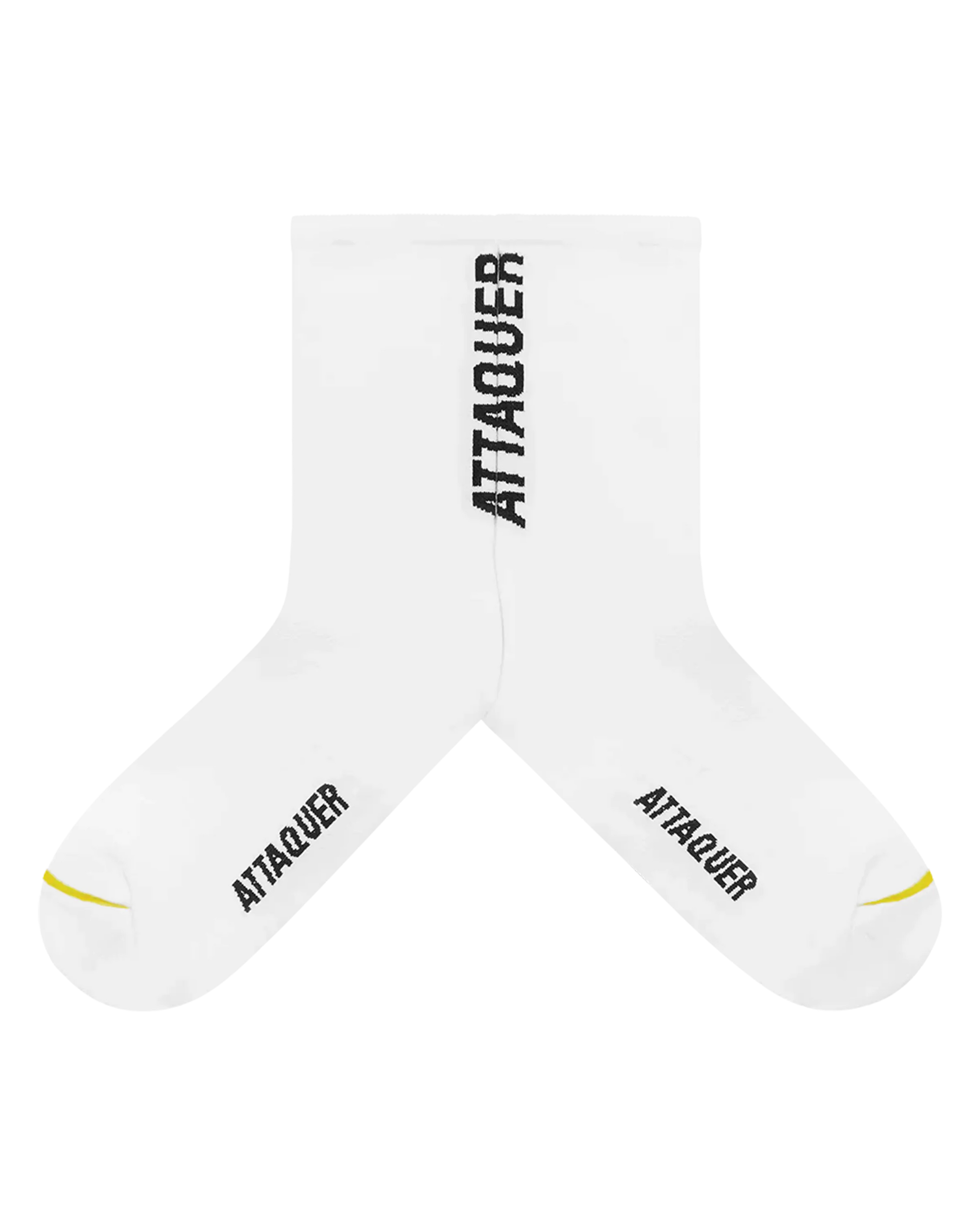 Vertical Logo Socks White-Attaquer-Attaquer