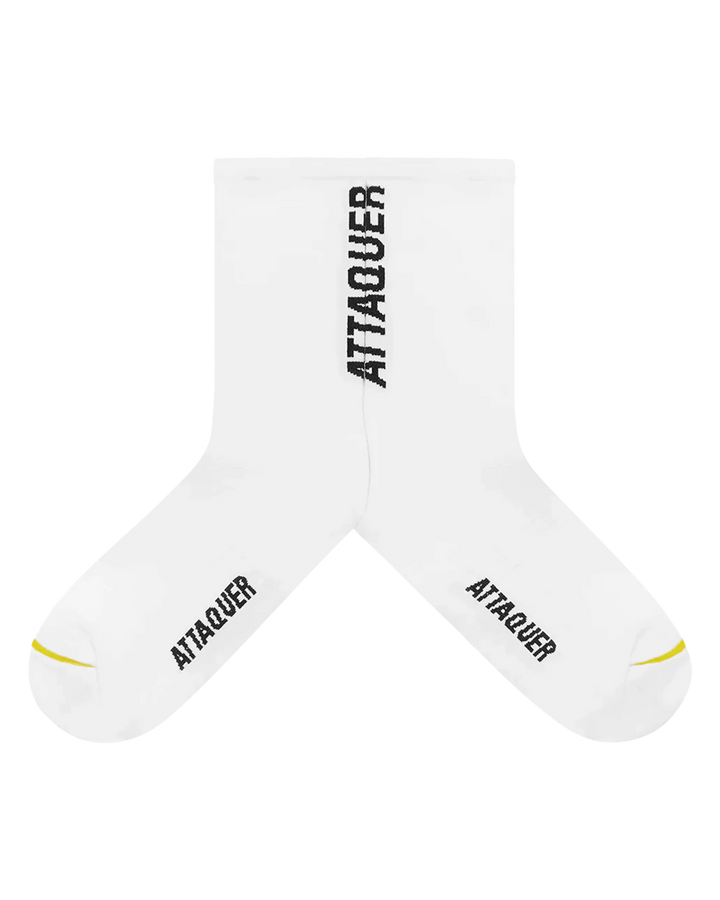 Vertical Logo Socks White-Attaquer-Attaquer