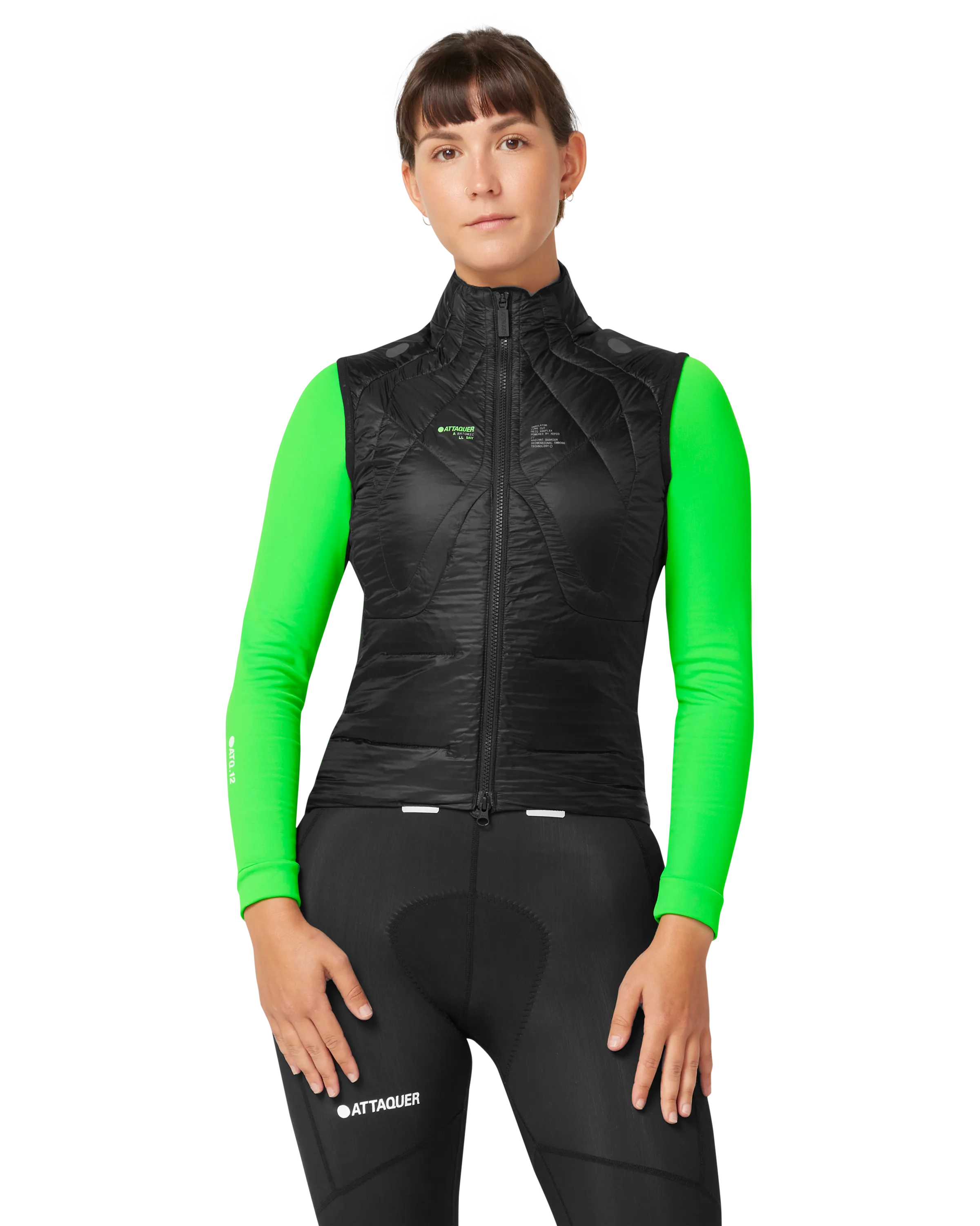 Womens All Day Anatomic Insulator Gilet Black-Attaquer Dead Stock-Attaquer
