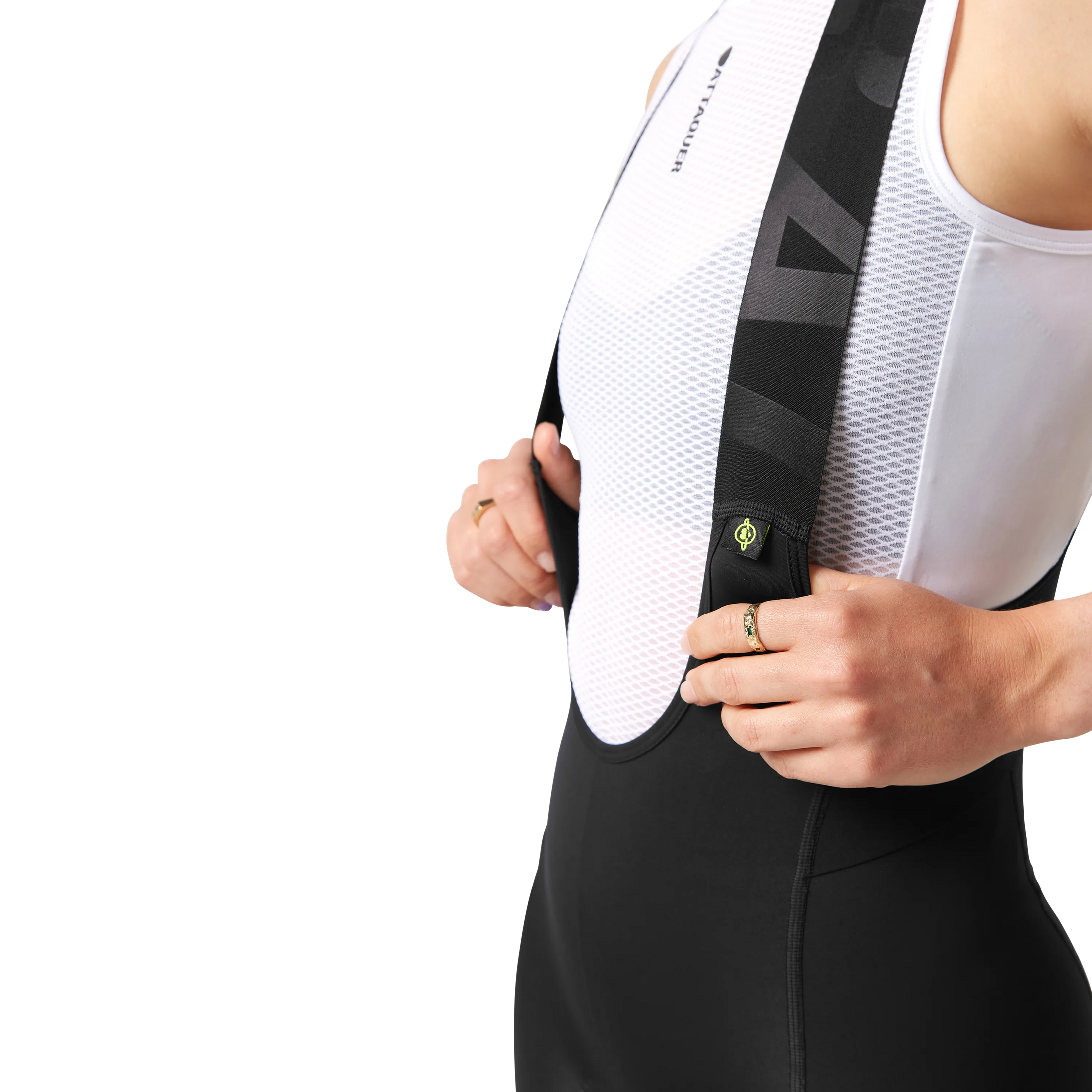 Womens All Day Bib Short Black/White-Attaquer Dead Stock-Attaquer