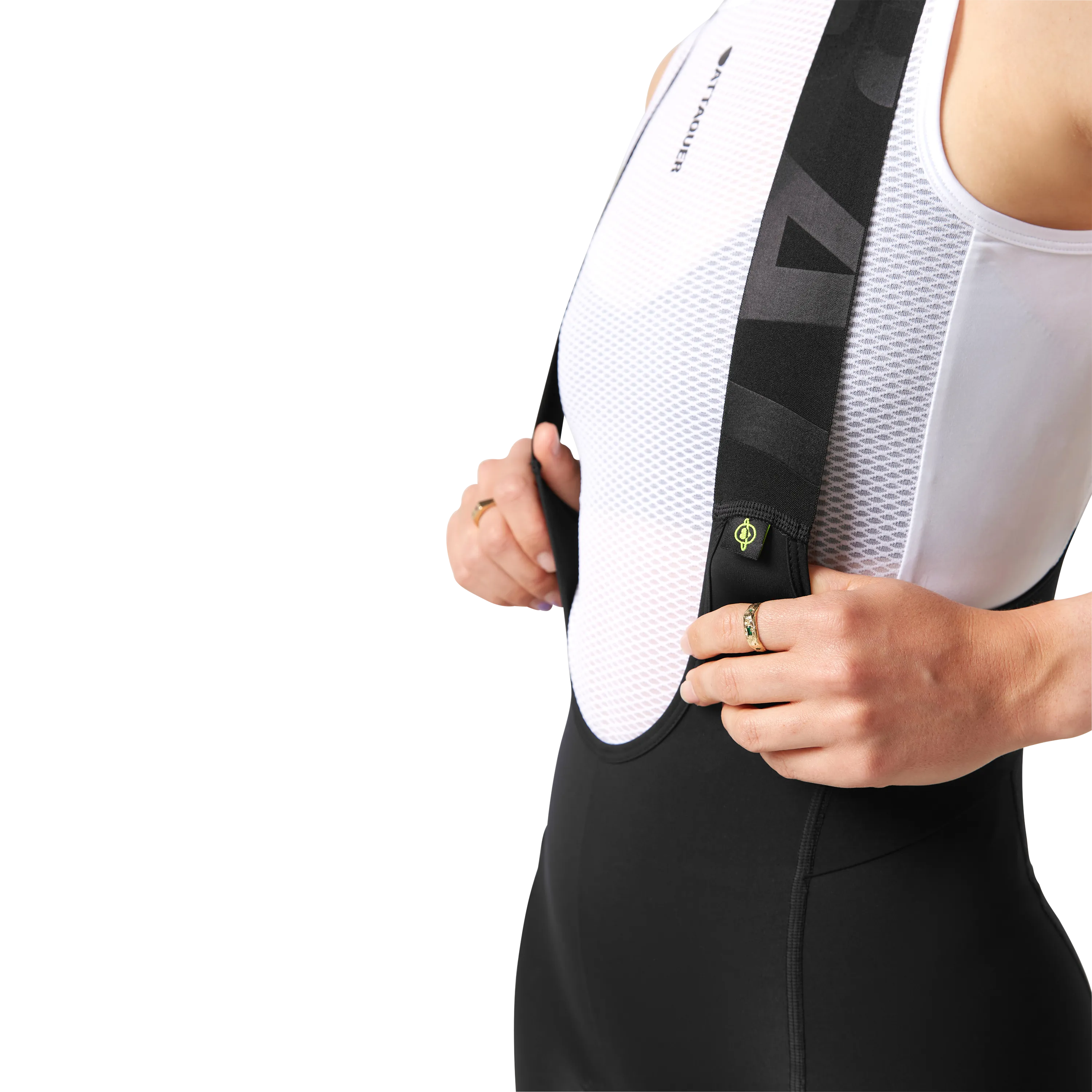 Womens All Day Bib Short Black/White-Attaquer Dead Stock-Attaquer