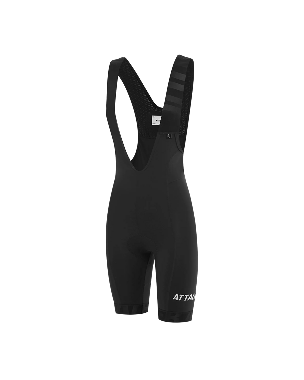 Womens All Day Bib Short Black/White-Attaquer feature display pdp-hide